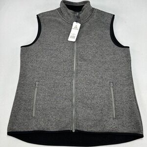 Ascend Vest Mens XL Gray Sweater Fleece Zip Pockets Insulated Outdoor Hiking